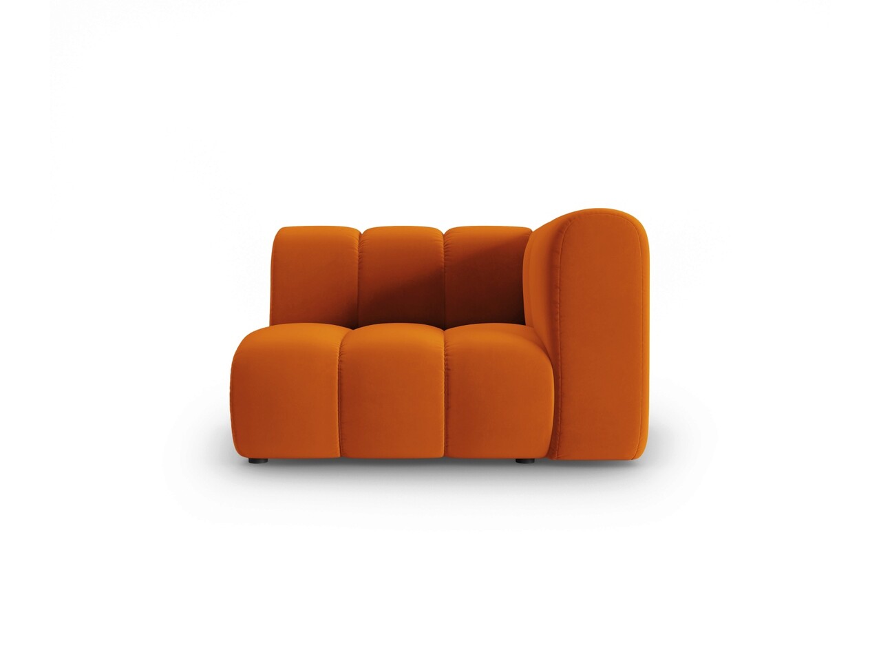 Modul canapea dreapta 1 loc, Lupine, Micadoni Home, BL, 114x87x70 cm, catifea, caramiziu - imagine 6